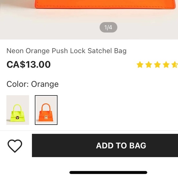 Orange mini purse from SHEIN - Picture 4 of 4